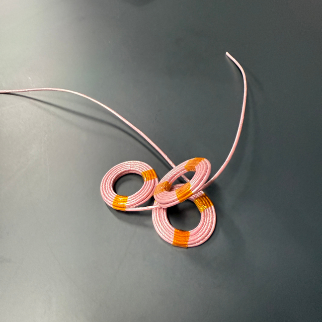 0,1x95mm Peach Pink Bonding Copper Coil (10TS*3 YSWP-F)